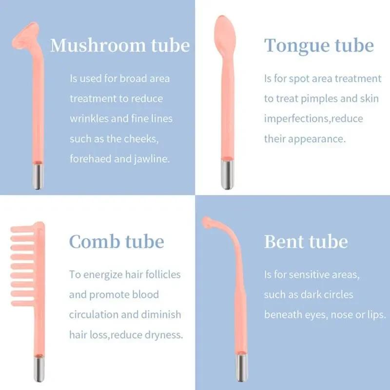 4 en 1 électrique portatif pour le visage outils de beauté de la peau Portable haute fréquence bague