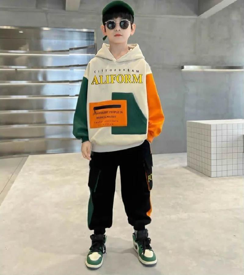 Garçons sweat ensembles automne nouveau Sport costumes décontractés adolescents tendances hauts + pa