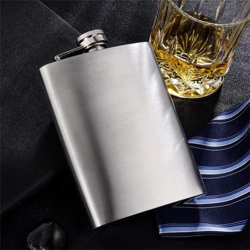 1 2 3 4 5 6 7 8 9 10 12 18oz fiole en acier inoxydable avec entonnoir poche fiole alcool whisky hanc