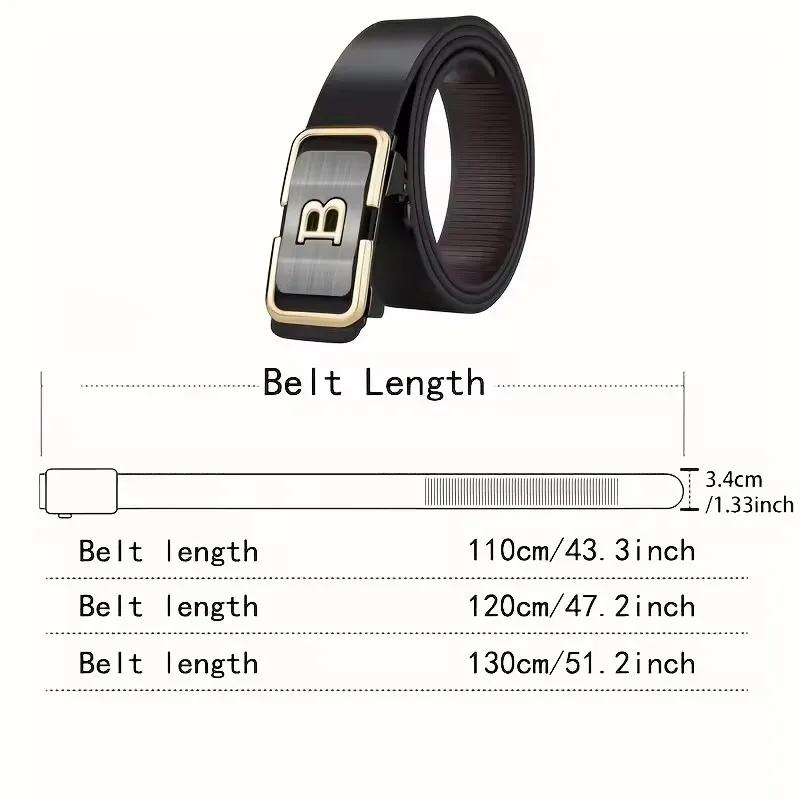 Ceinture pour hommes d'affaires de mode véritable marque de luxe ceinture boucle en métal ceinture e