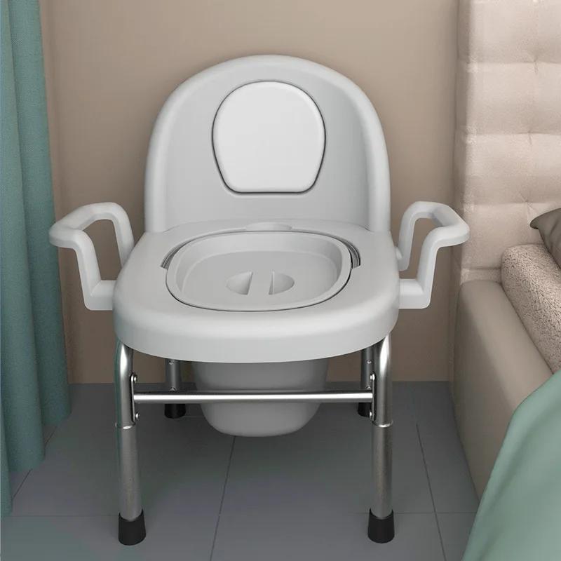 Chaise de toilette Mobile pour femmes enceintes âgées, Commode de chevet, siège de pot Portable anti