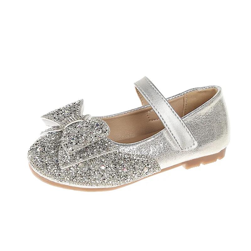 Chaussures d'automne pour enfants, chaussures simples pour filles, chaussures de danse à paillettes 