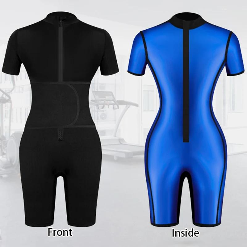 Combinaison de Sauna pour femmes, combinaison amincissante, chemise anti-chaleur pour tout le corps,