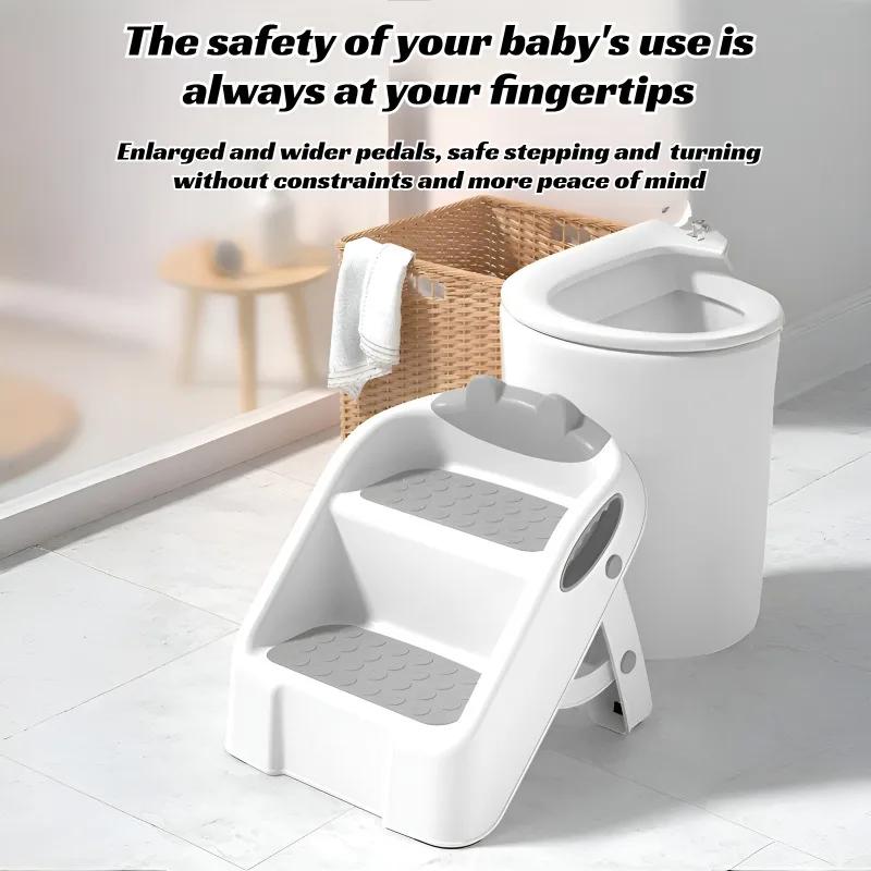 Escabeau d'entraînement aux toilettes pour enfants, siège de pot pliable et antidérapant, lavabo pou