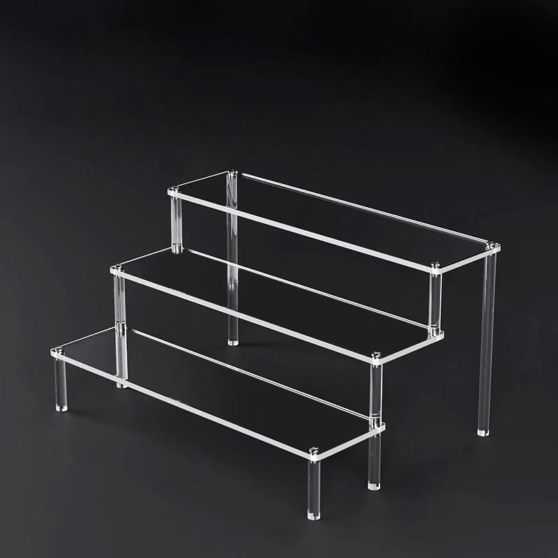 Présentoirs en acrylique à 1-5 niveaux, étagère transparente, présentoir de figurines en argile pour