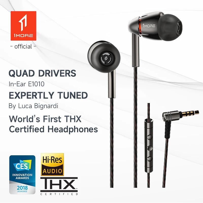 1MORE Quad Driver intra-auriculaires E1010 casque filaire hifi vente en gros écouteurs filaire aide 