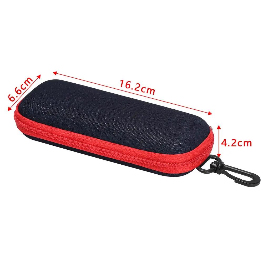 Boîte à Lunettes en Tissu Denim à Fermeture Éclair, Conteneur de Protection, Étui pour Lunettes de L