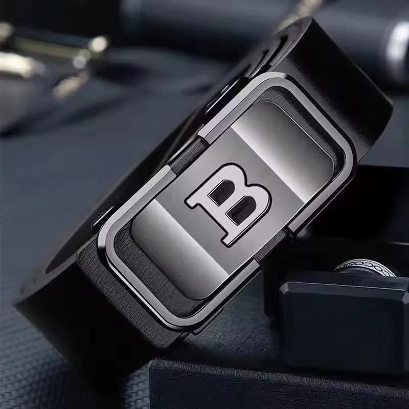 Ceinture pour hommes d'affaires de mode véritable marque de luxe ceinture boucle en métal ceinture e