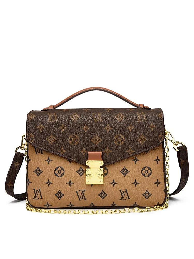 Sac bandoulière classique et élégant de marque de luxe, sac à main en cuir pour femmes, article de c