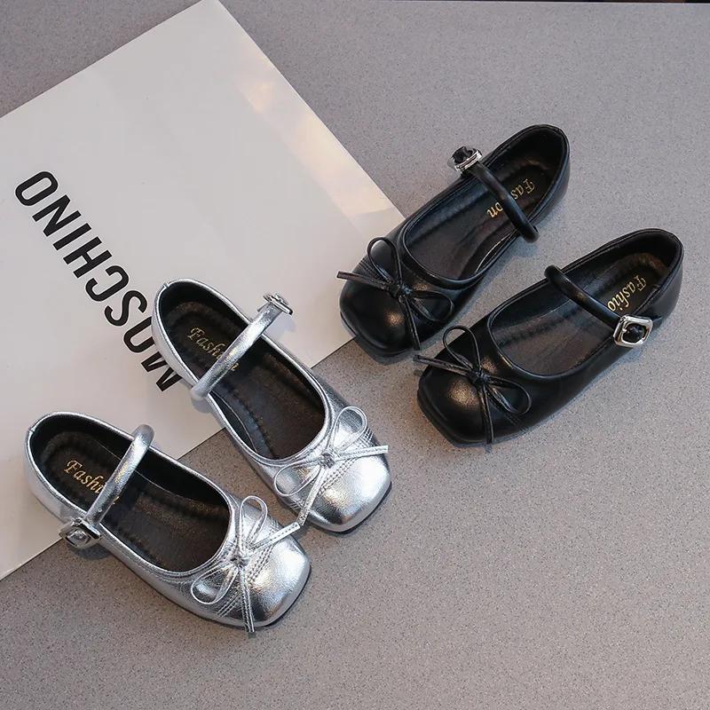 Chaussures en cuir pour filles, style princesse, printemps-automne 2026, mode enfant, Mary Janes sim