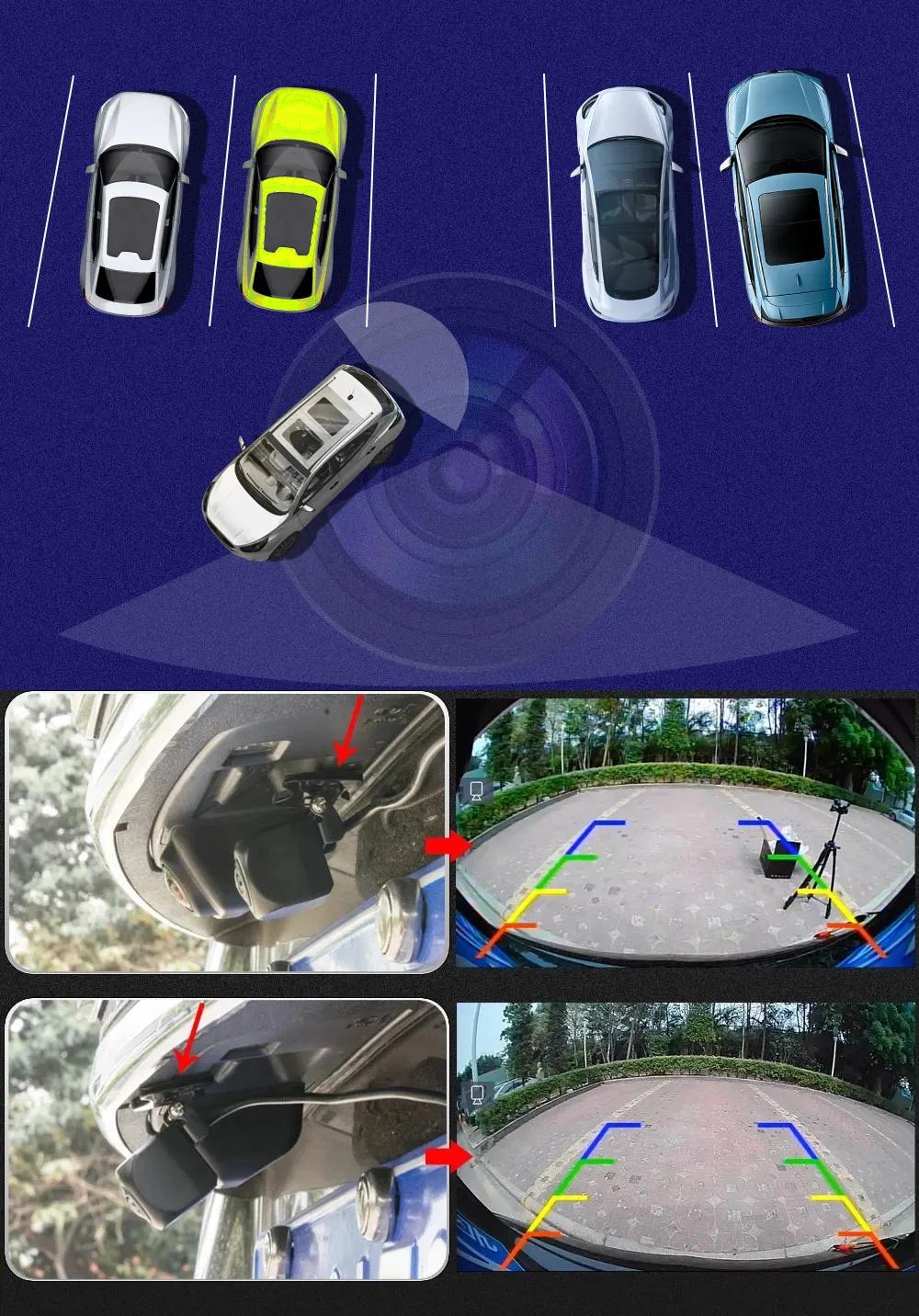 AHD 720P/1080P Fisheye caméra de recul de voiture pour BMW série 3 X3 X5 X6 E53 E90 E91 E92 E83 E38 