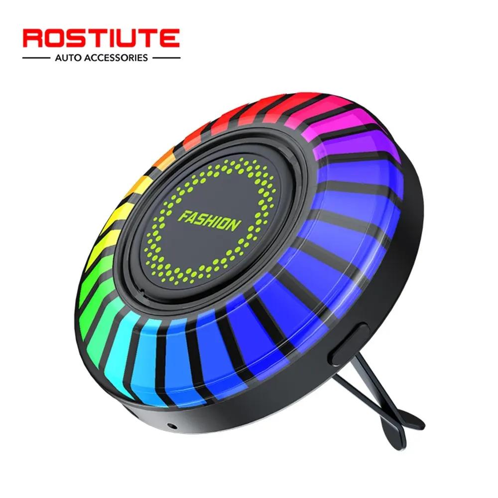 Lumière d'ambiance de voiture 24Led RGB, lumière néon ronde de rythme de musique, décoration d'atmos