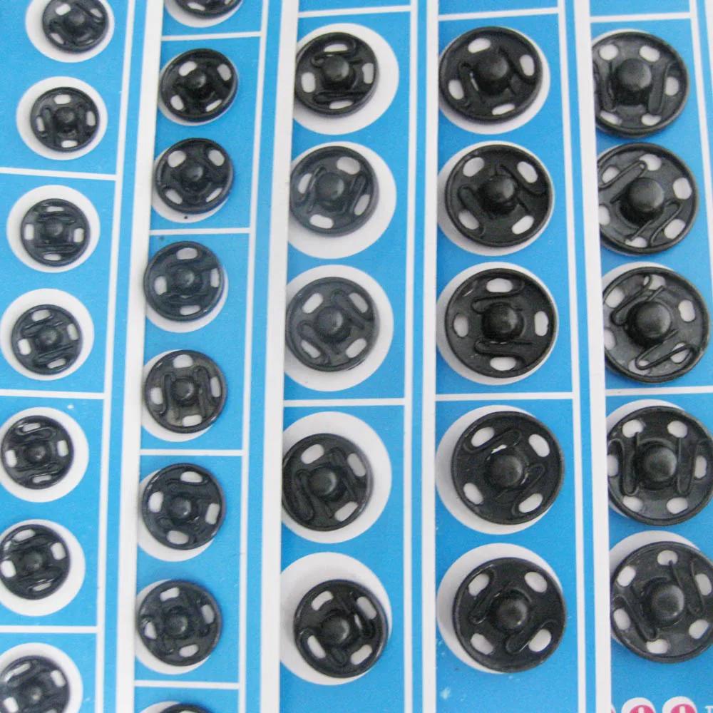 1 carte boutons pression de fixation en fer pour vêtement rond 5 tailles accessoires de couture bric