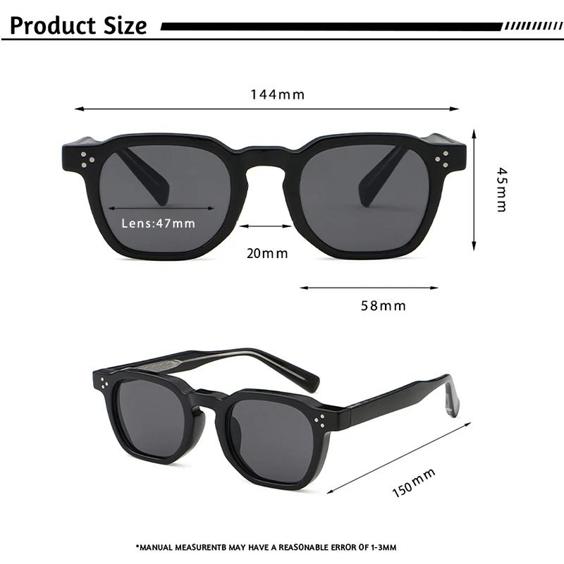 Lunettes de soleil tendance CATERSIDE pour hommes, monture carrée petite taille, design personnalisé