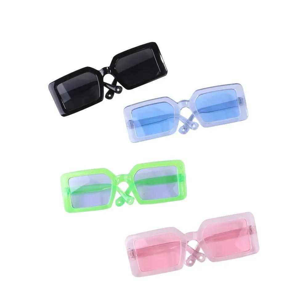 Lunettes de soleil à beurre miniatures pour animaux de compagnie, monture carrée, accessoires Blythe