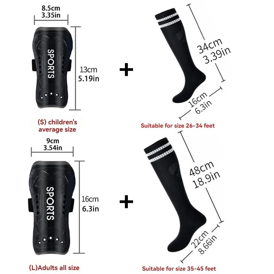Protège-tibia football Loogdeel avec chaussettes genou anti-collision sport protection mollet