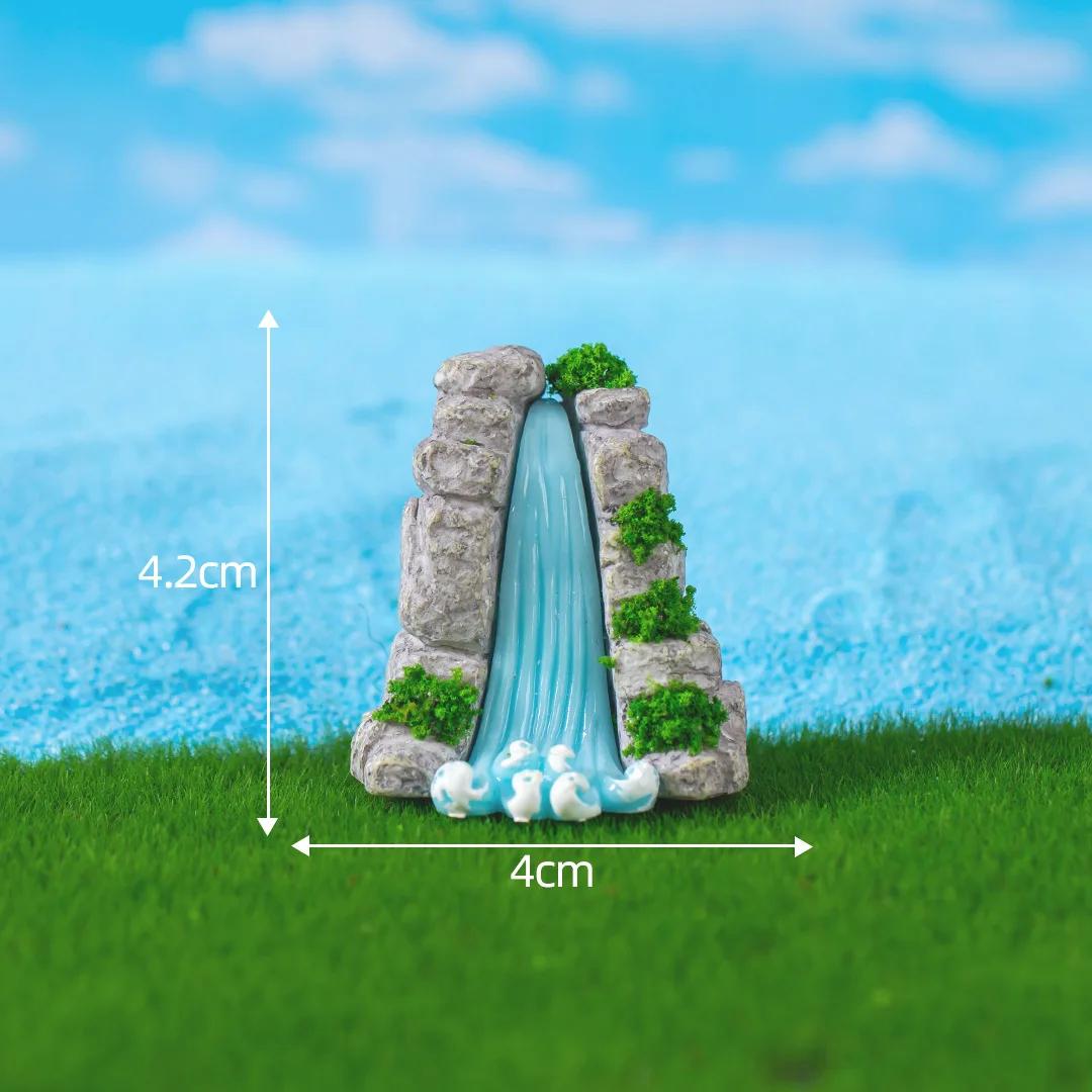 Accessoires de jardin féerique miniatures, puits d'eau de printemps, pont de bateau, ornement, Statu