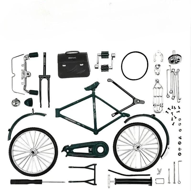 Kit de modèle de vélo vintage – avec pompe et bagages, cadeau idéal pour les collectionneurs et la d
