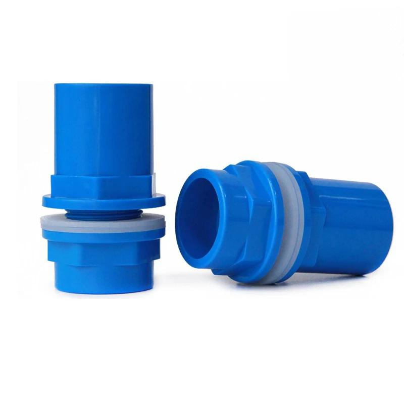 Connecteur d'aquarium noir/bleu/blanc, 20 ~ 50mm, tuyau étanche en PVC, raccord droit pour Aquarium,