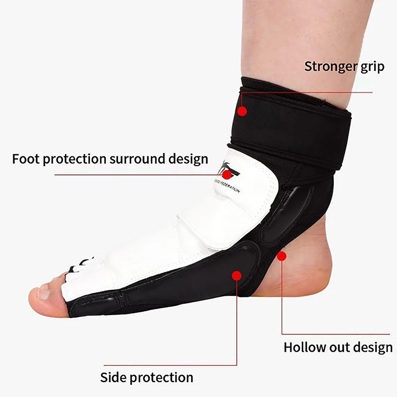 Gants de pieds en cuir pour Taekwondo, anneau de Rotterdam, protection de rinçage de karaté, équipem