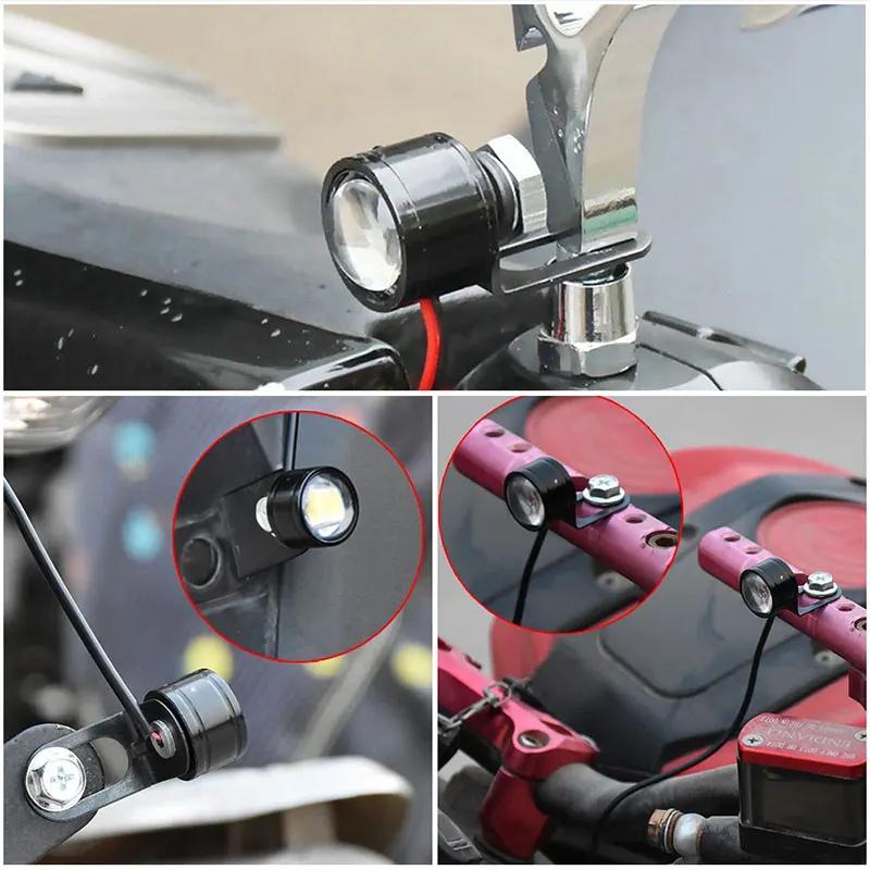 2 pièces Moto oeil d'aigle lampe de conduite feu de signalisation universel pour Moto Scooter Modifi