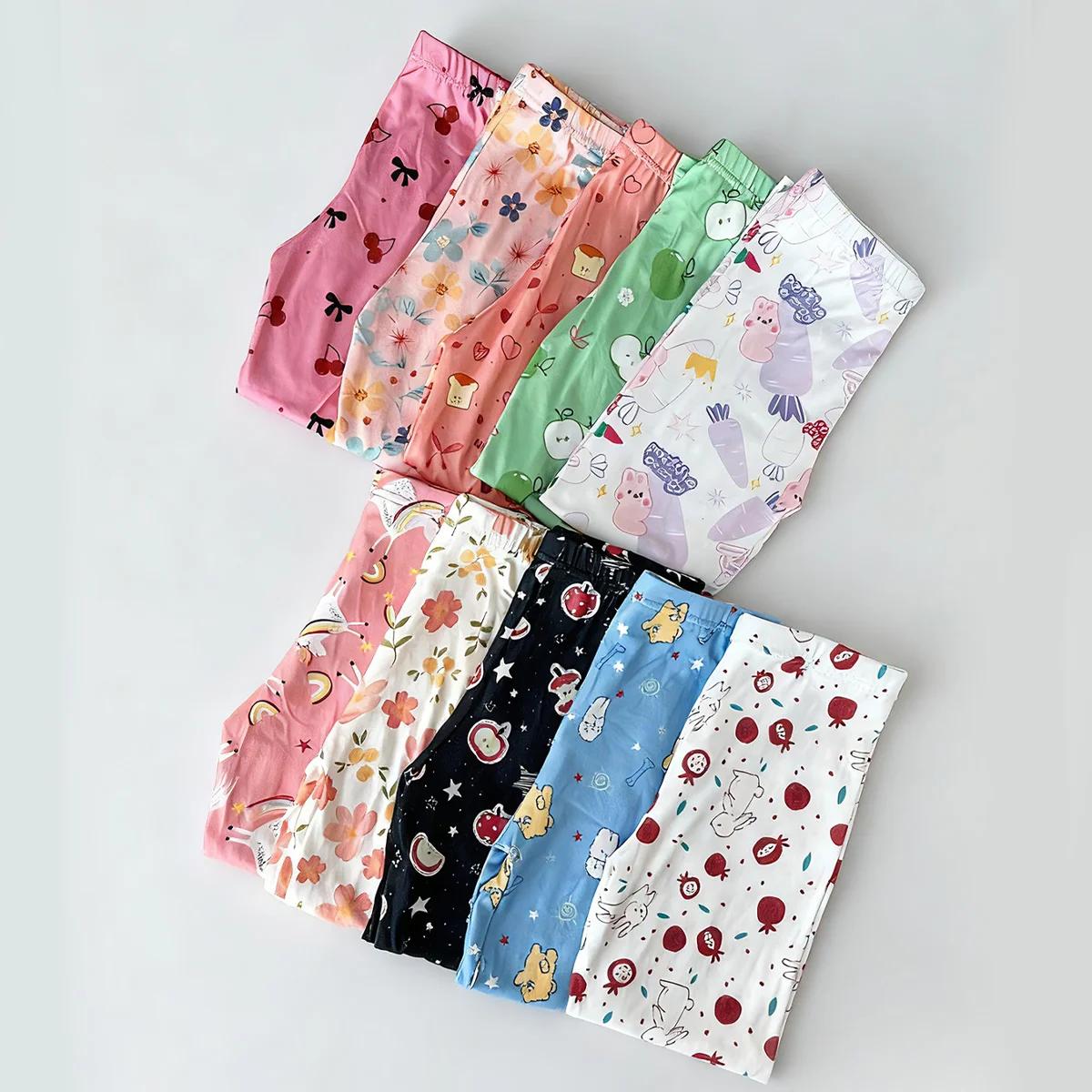 Lot aléatoire de 5 leggings imprimés pour filles pour le printemps, l'automne et le début de l'hiver