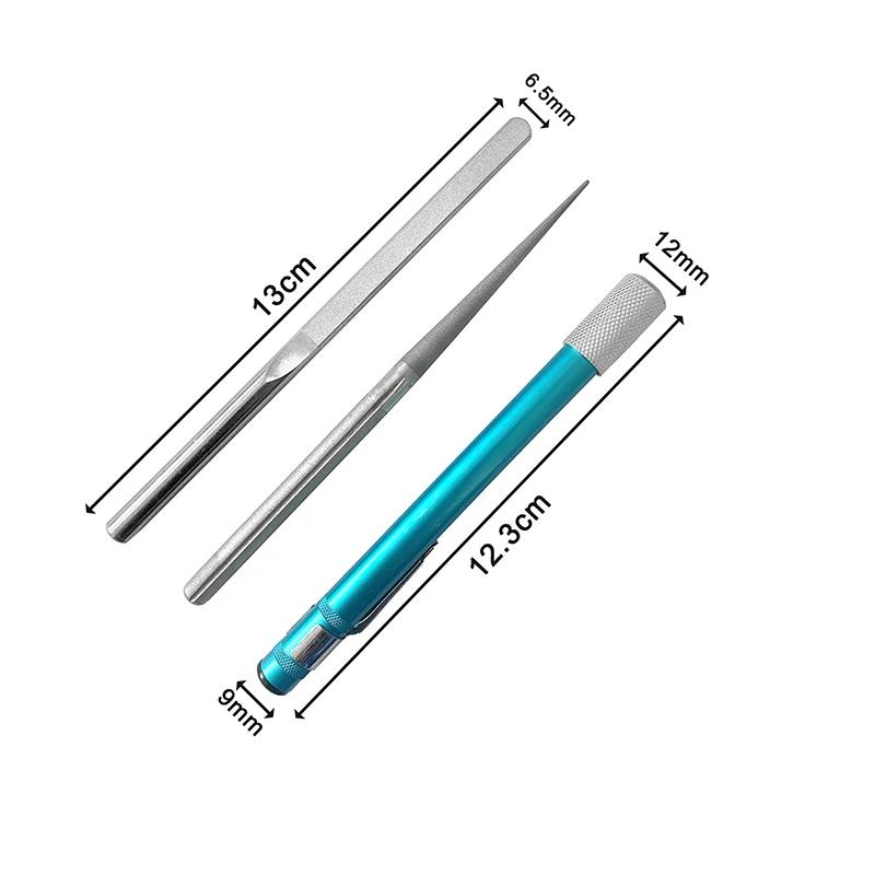 Pierre à aiguiser diamantée rétractable pour couteau, outil d'affûtage polyvalent, meule portable ex