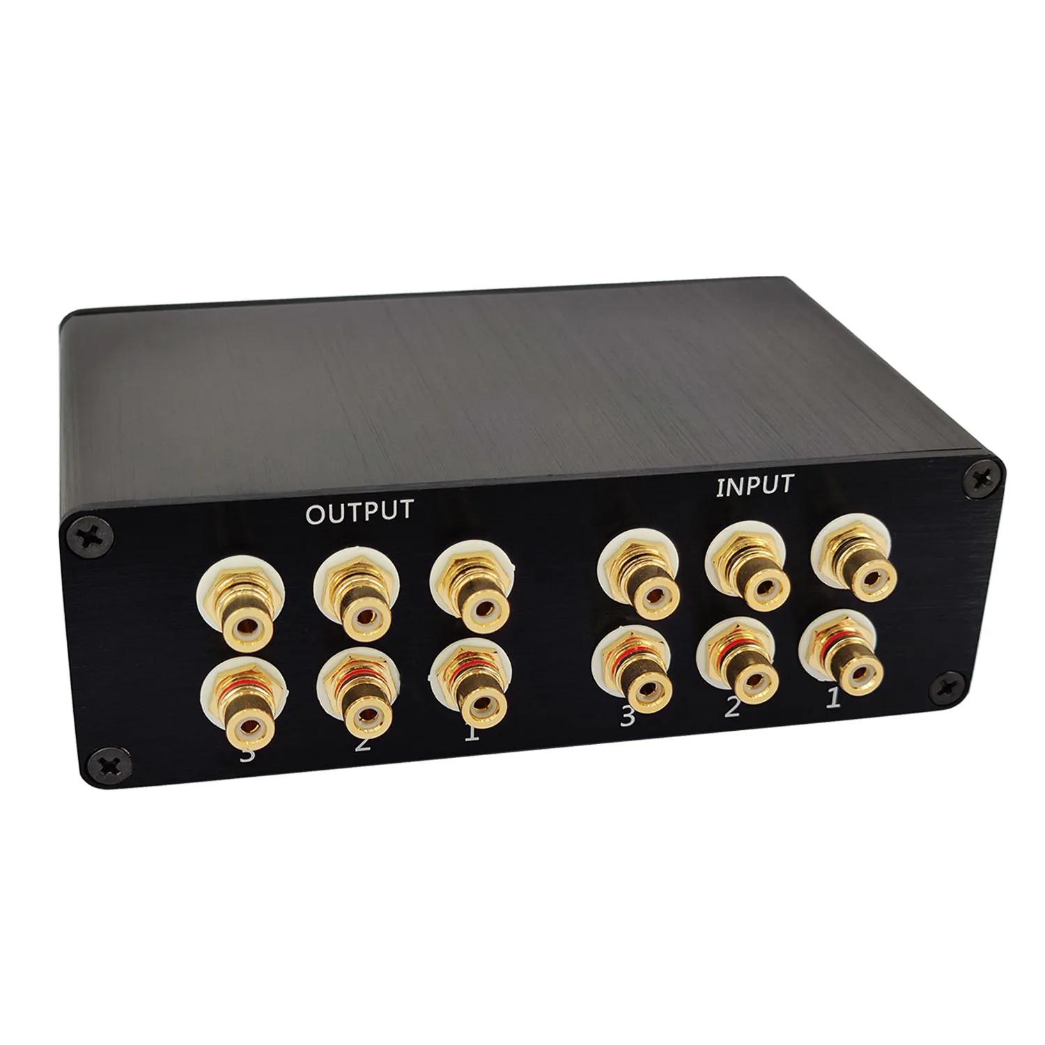 Mathiateur de câble de signal RCA d'entrée audio, commutateur de sélecteur, connecteur de source Sch
