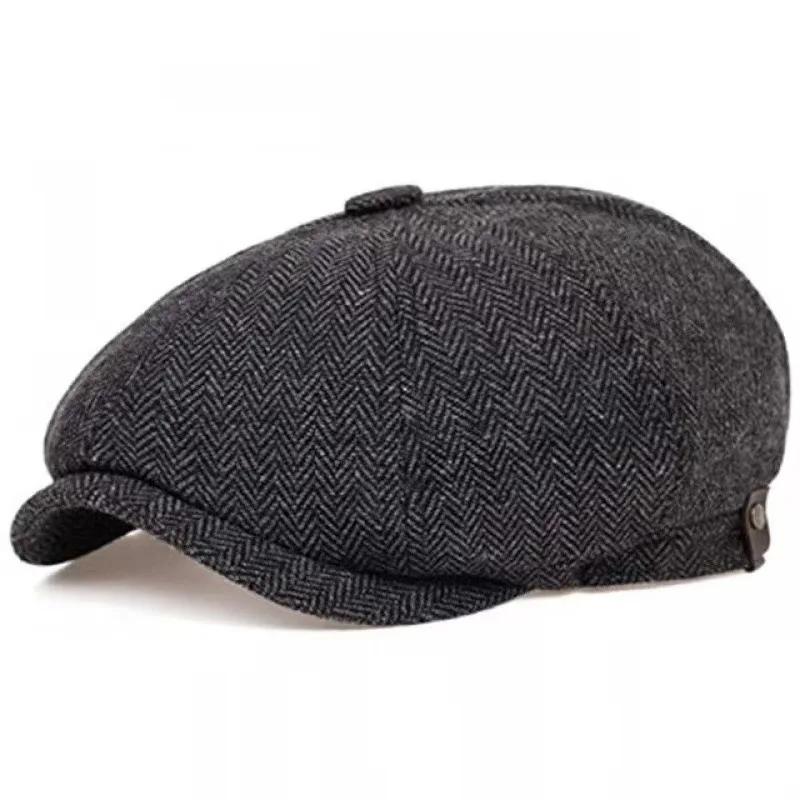 Haute qualité hiver rétro Style britannique casquette gavroche hommes Vintage luxe unisexe nouvelle 
