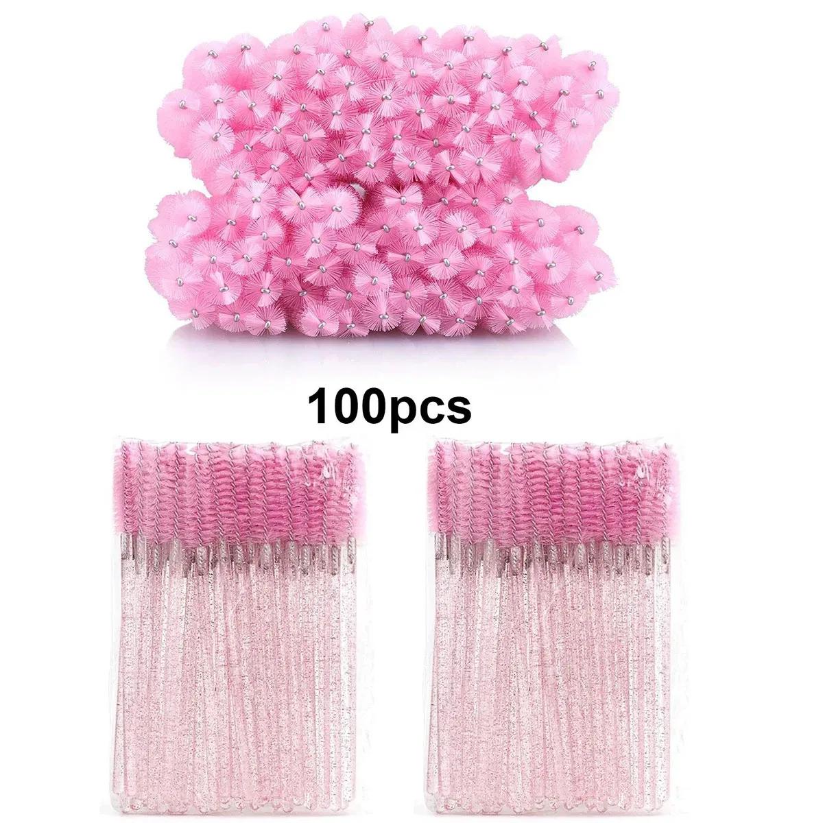 Brosses à cils jetables, 100 pièces, bobines, Micro cils, baguettes de Mascara, peignes, vente en gr