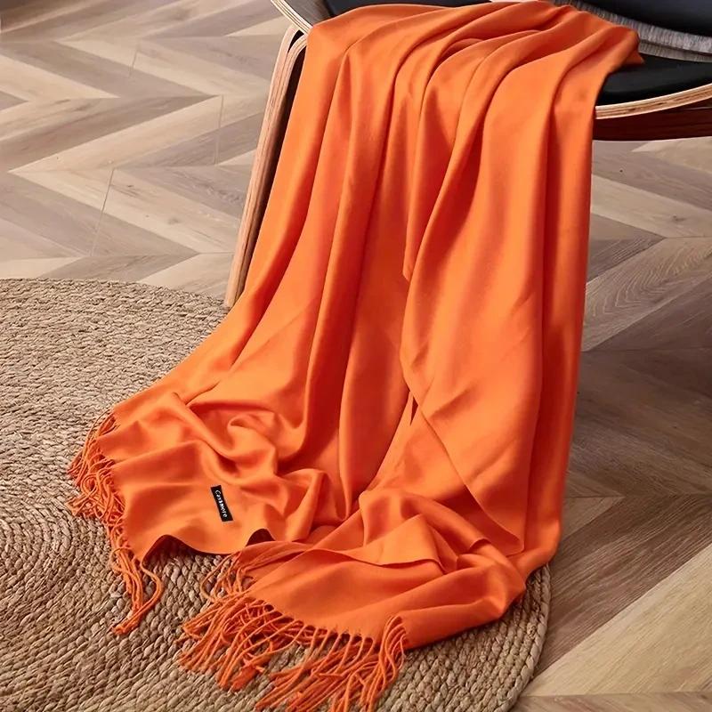 Écharpe Pashmina pour femmes, châles en cachemire doux, sensation de foulard, voyage, bureau, hiver,