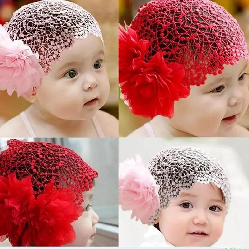 Joli bébé bandeau Turban fleur nouveau-né fille bandeaux élastique enfants enfant en bas âge bandeau