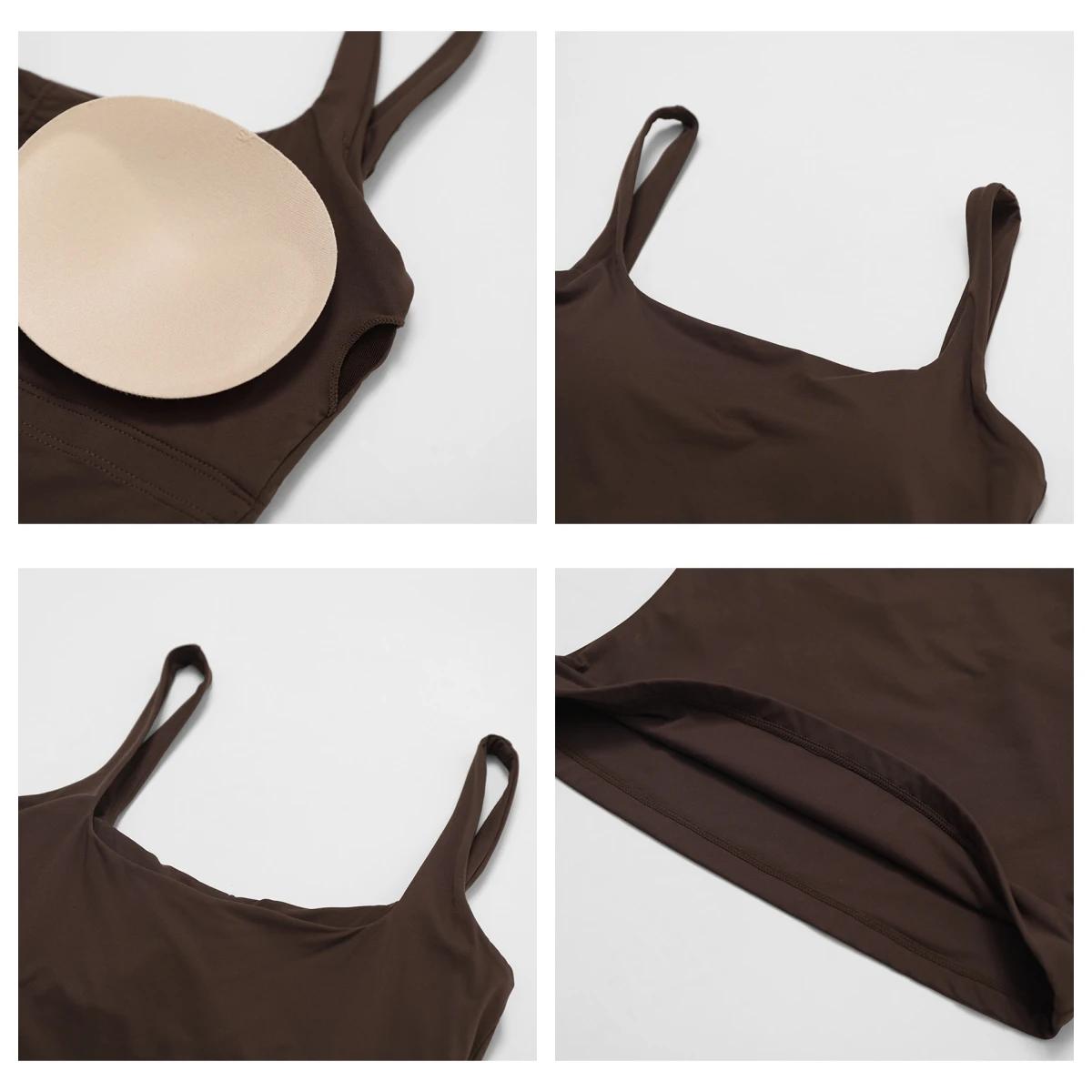 Hearuisavy – Nouveau débardeur de sport pour femme, col carré, moulant, respirant, idéal pour le yog