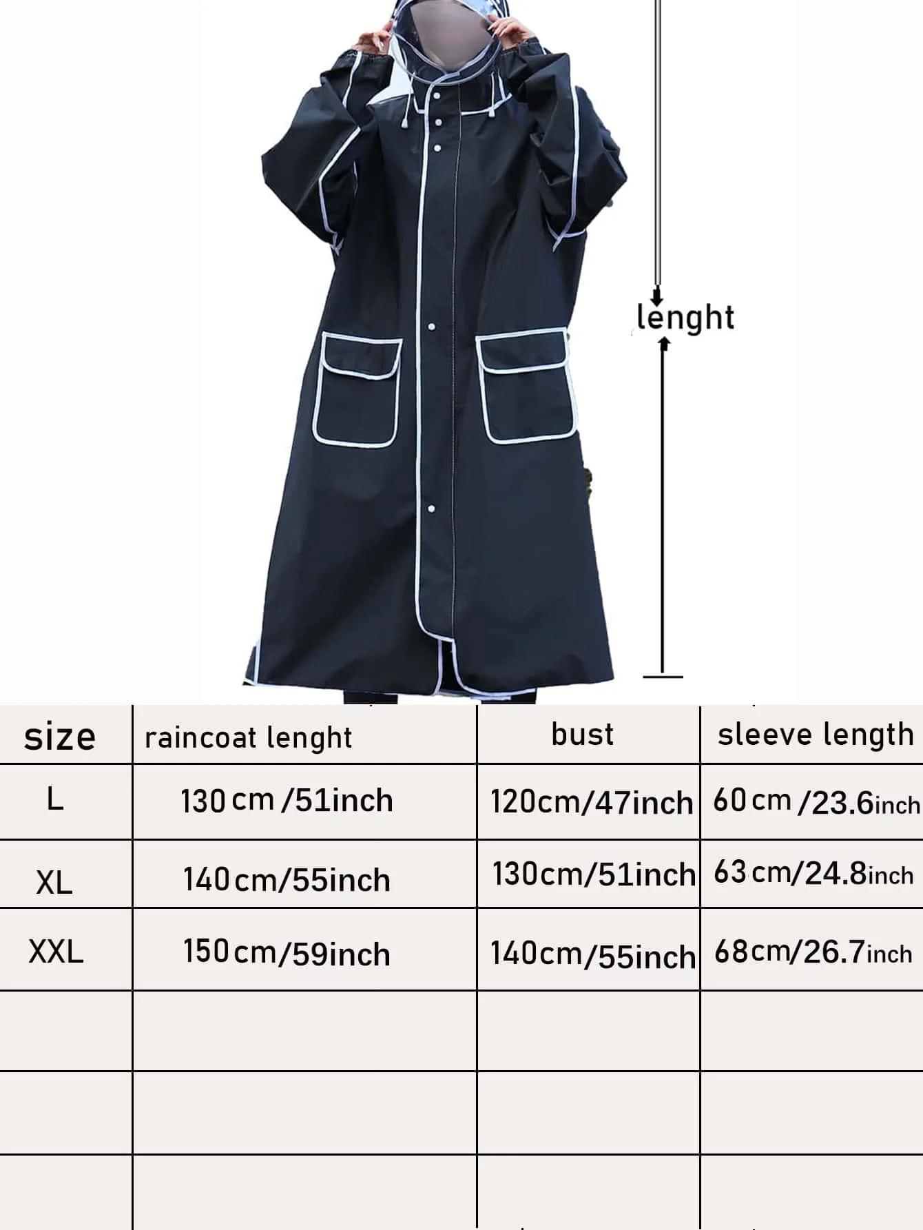Long imperméable tout le corps résistant à la pluie vélo électrique unique femme mâle mode étudiant 