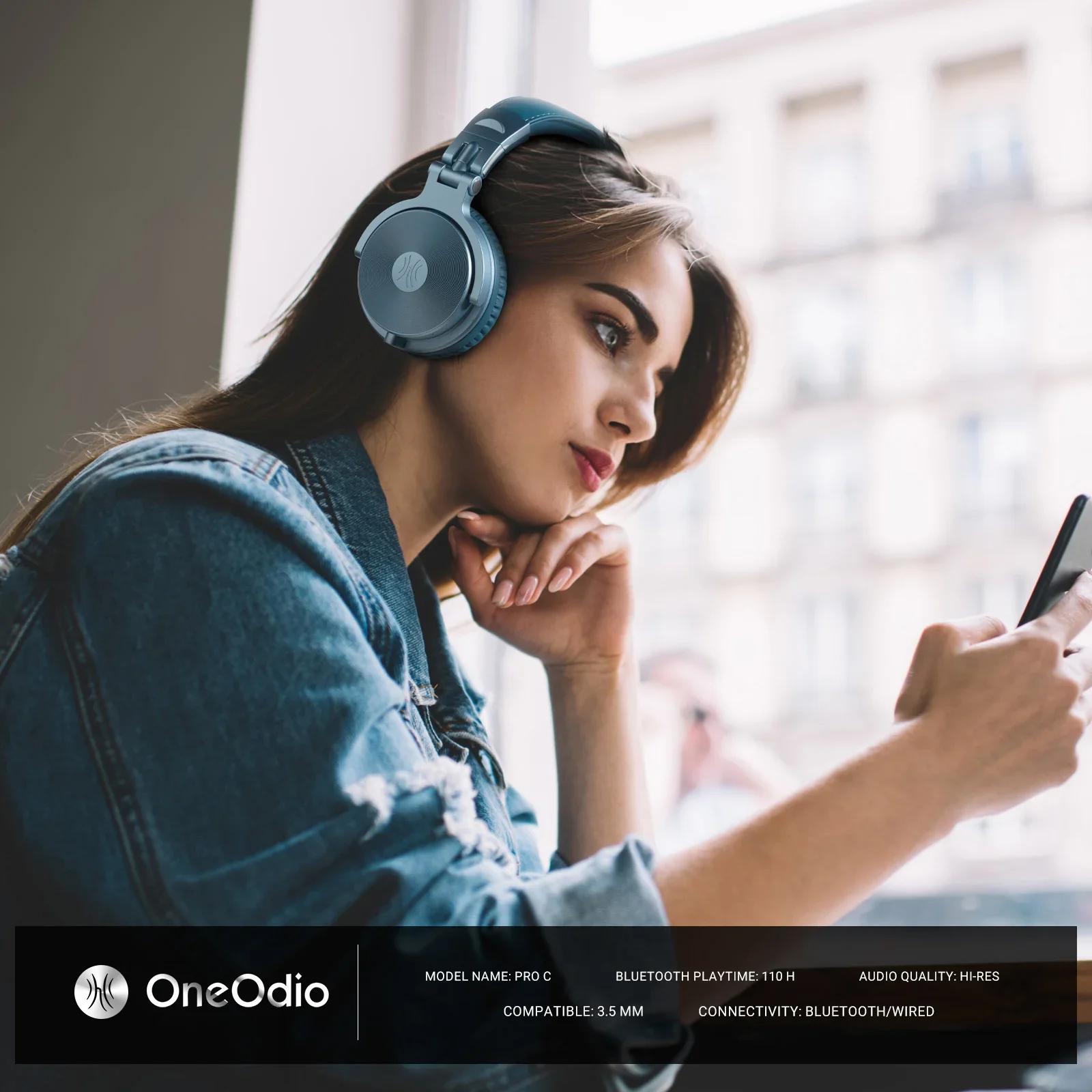 Oneodio Pro C casque sans fil Bluetooth 5.2 sur l'oreille avec Microphone Audio haute résolution cas