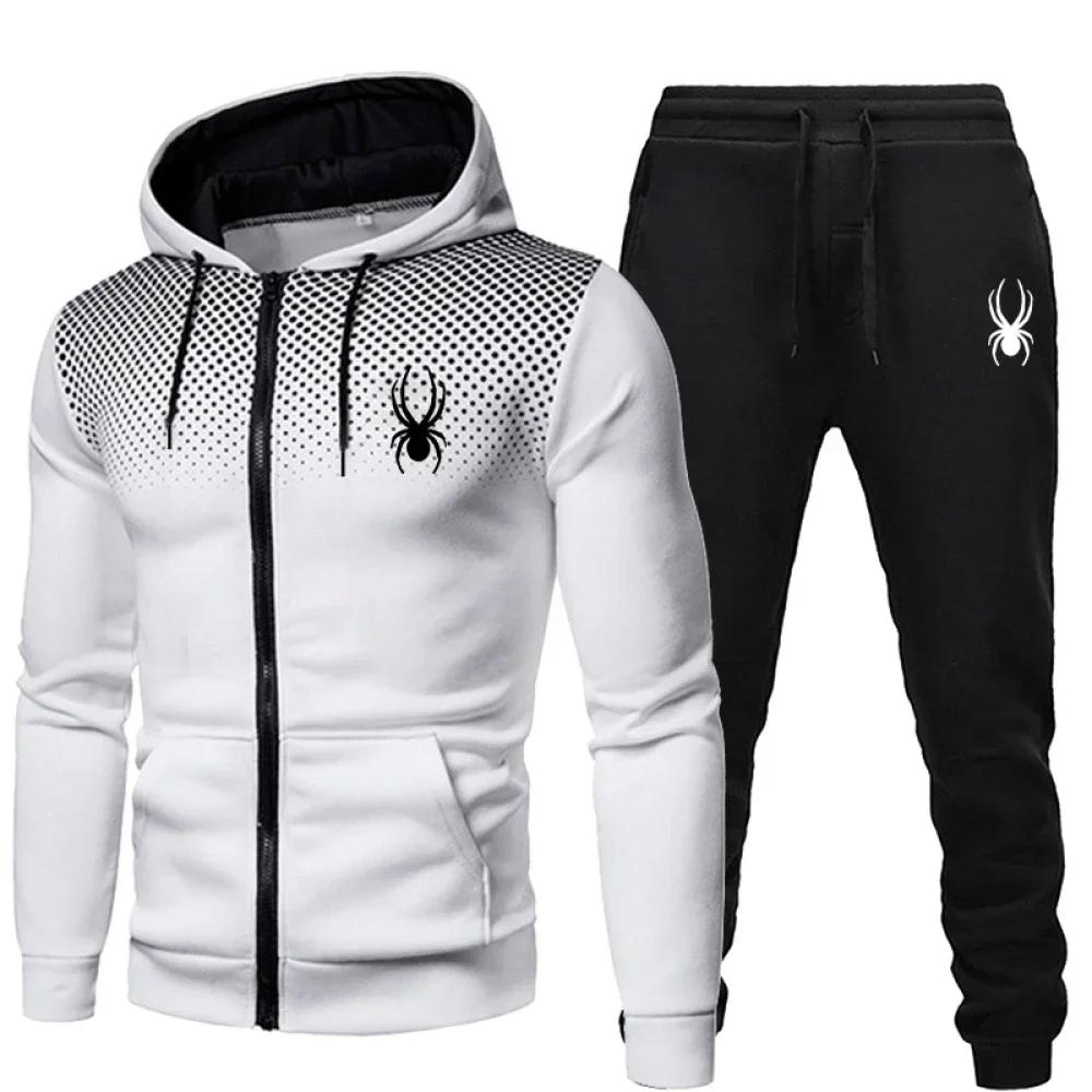 2025 populaire deux pièces hommes vêtements de sport jogging costume vêtements de sport sweat à capu
