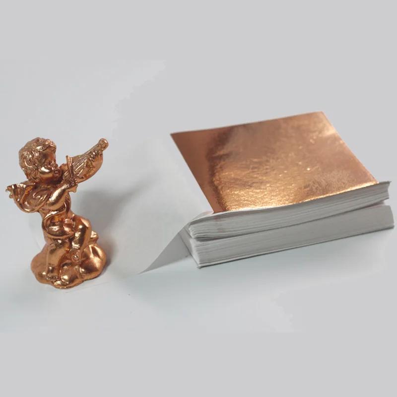 100 pièces Imitation or argent cuivre feuille papiers feuille flocon feuilles de dorure pour ongles 