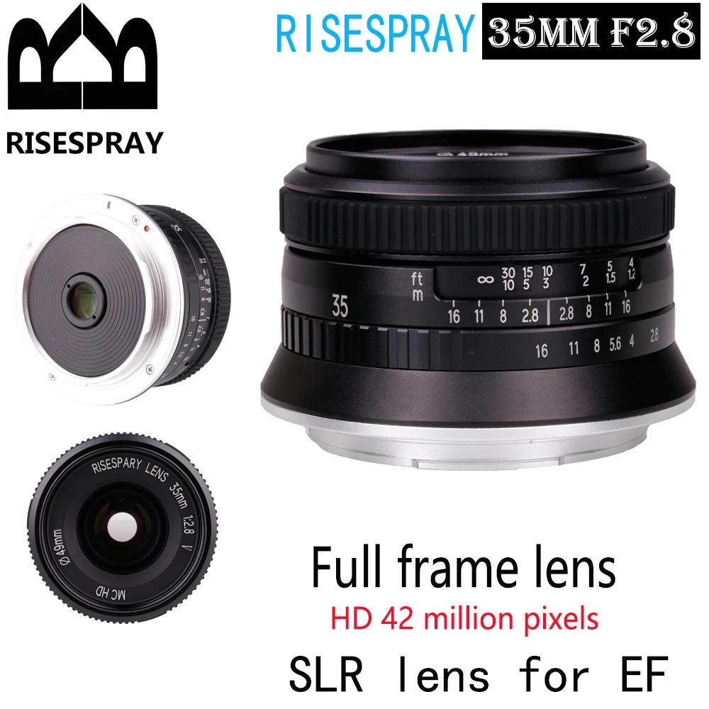 RISESPRAY 35MM F2.8 métal manuel grand angle objectif fixe HD 42 millions de pixels objectif SLR pou