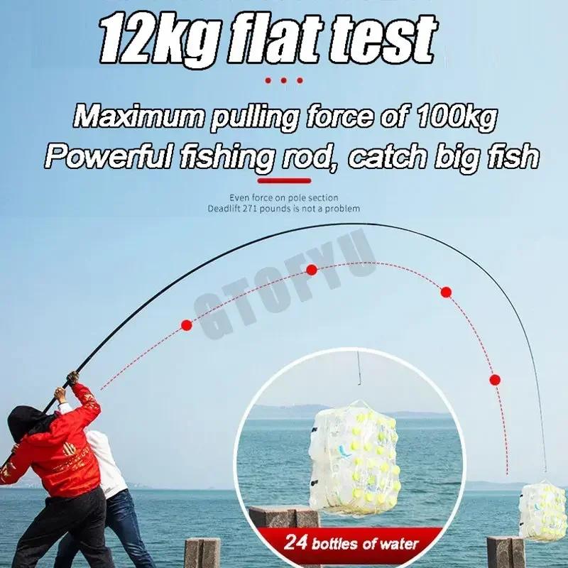 8 M/9 M/10 M/11 M/12 M/13 M Super léger longue dur en Fiber de carbone canne à pêche à la main de ha