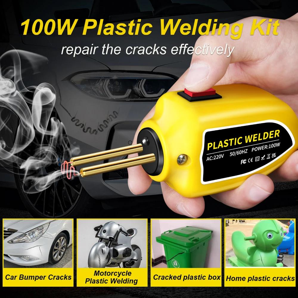 Machine à souder le plastique 100W, pistolet à souder le plastique, agrafeuse à chaud, Kit de répara