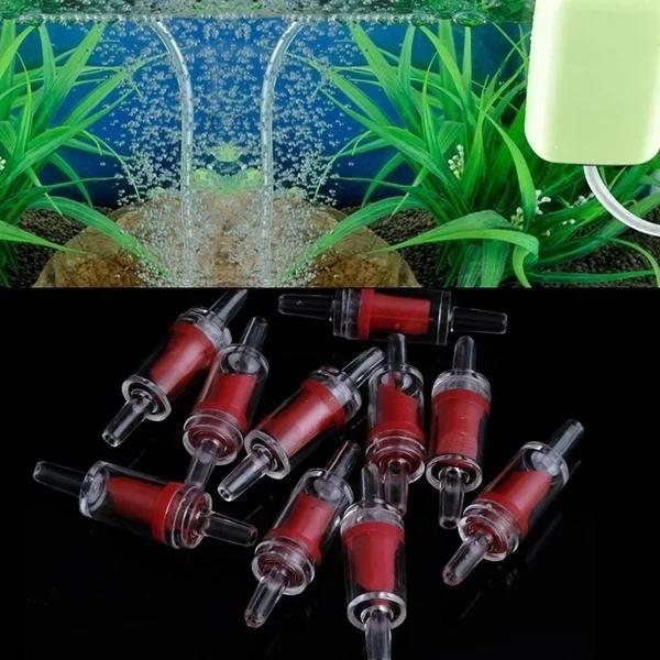 Clapet anti-retour unidirectionnel en plastique, 10 pièces, pour pompe à Air d'aquarium, système de 