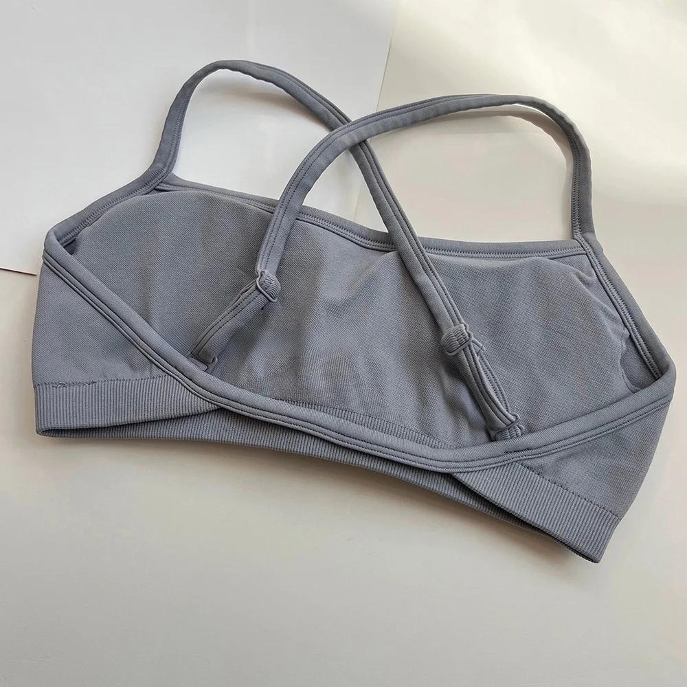 Soutien-gorge de sport pour femmes, vêtements d'extérieur, résistant aux chocs, pour course à pied, 