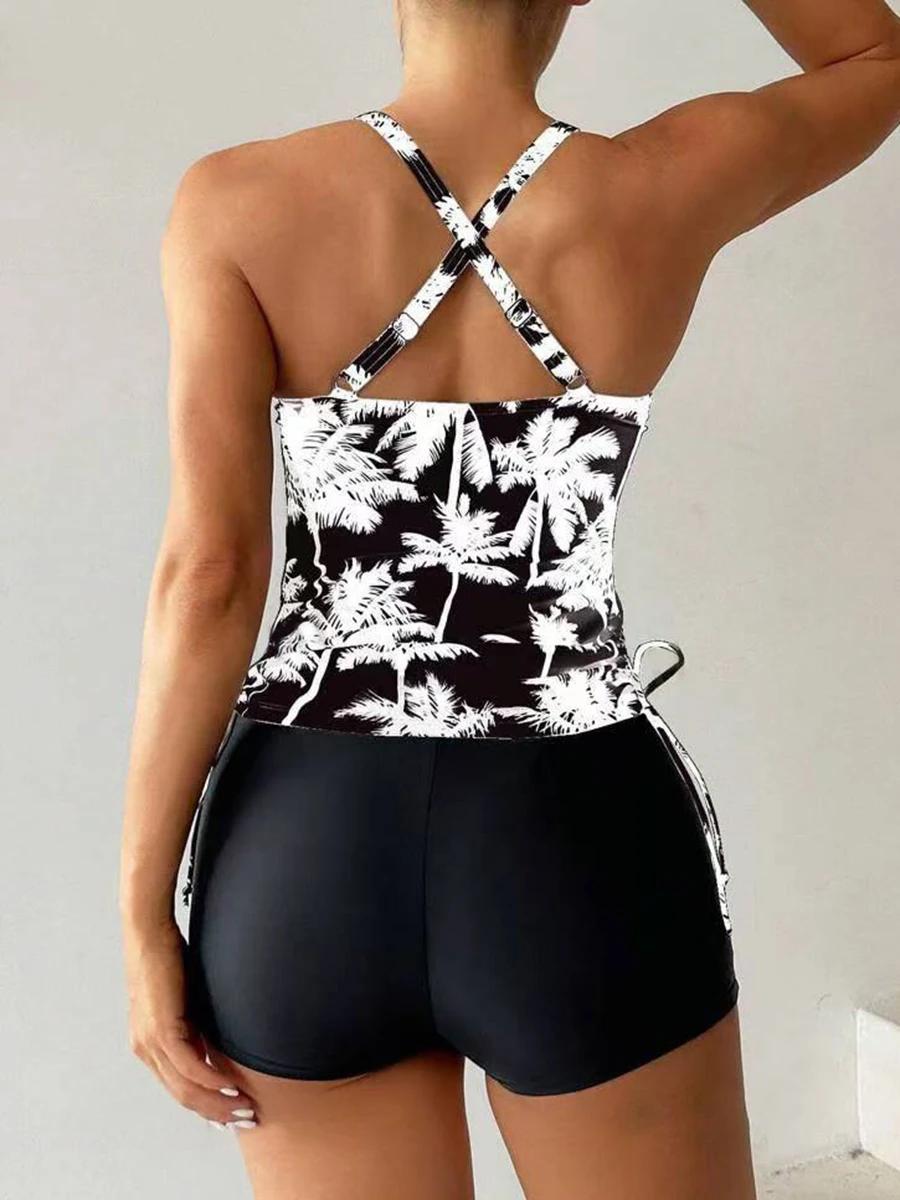 Maillot de bain deux pièces tankini imprimé pour femme 2026 – Tenue de plage XXL