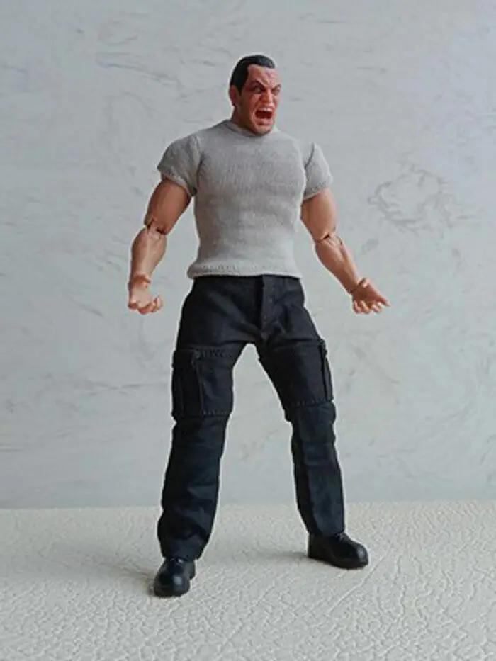 E4-12 1/12 échelle noir combat salopette pantalon d'atelier Fit 6 "DAM 3ATOYS Action Figure