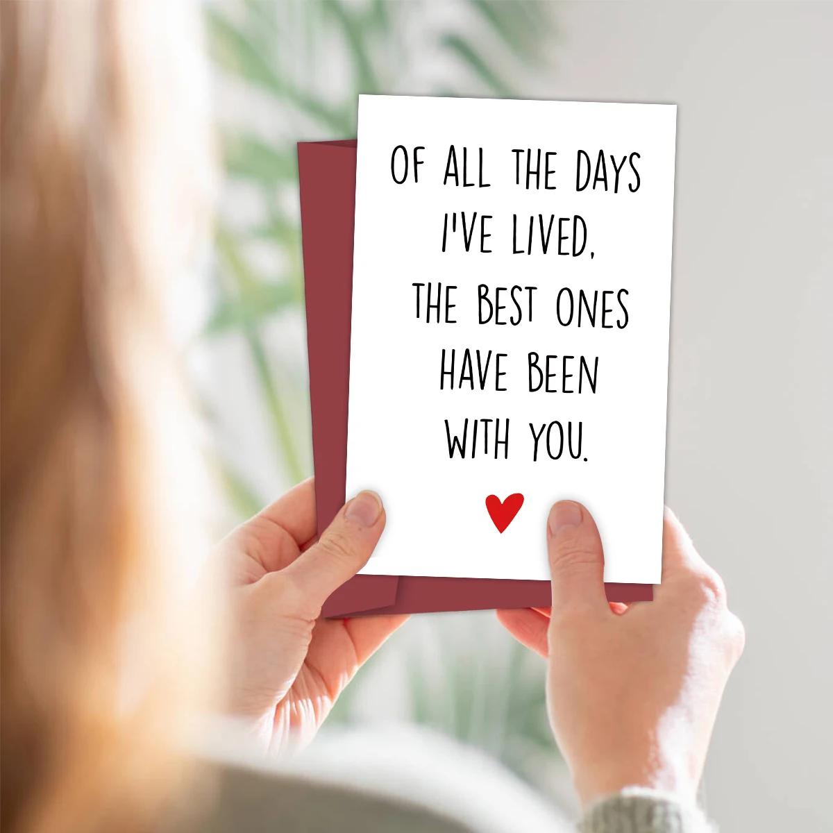 Carte d'anniversaire romantique pour lui et elle, carte de vœux d'amour d'anniversaire, de tous les 