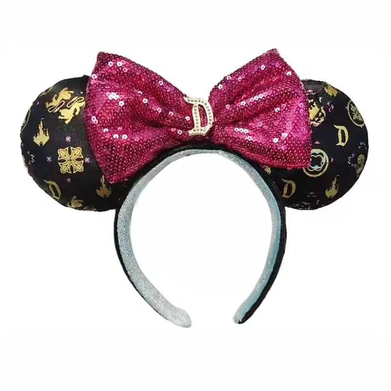 Bandeau oreilles Disney Mickey, feu d'artifice, avec Jack Pumpkin King, bandeau Cosplay, lettre Disn