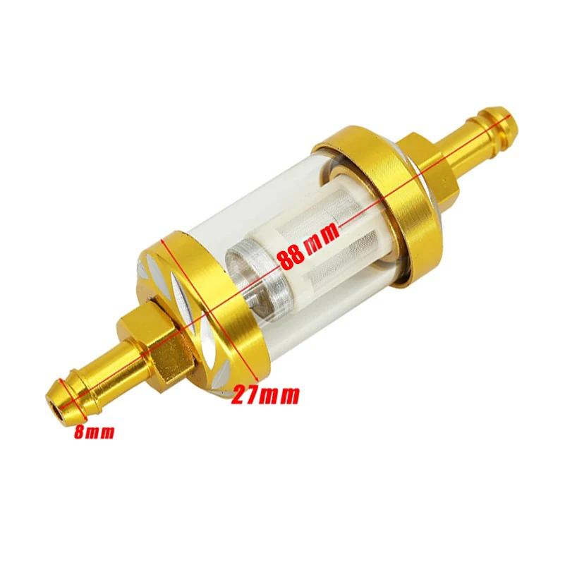 Filtre à essence en verre en alliage d'aluminium CNC, D343 Pit Bike, CRF70, 90, 125, TTR100, 140, KL