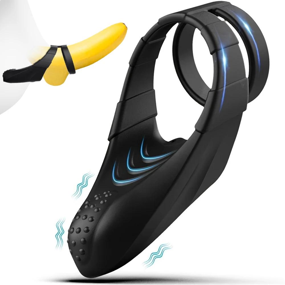 Anneau pénien vibrant avec vibrateur clitoridien pour hommes, anneau de pénis, silicone médical, jou