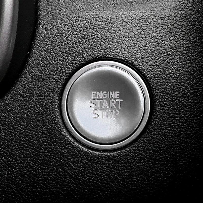 Autocollants de garniture de couvercle de bouton poussoir d'allumage de moteur, pour Hyundai Tucson 