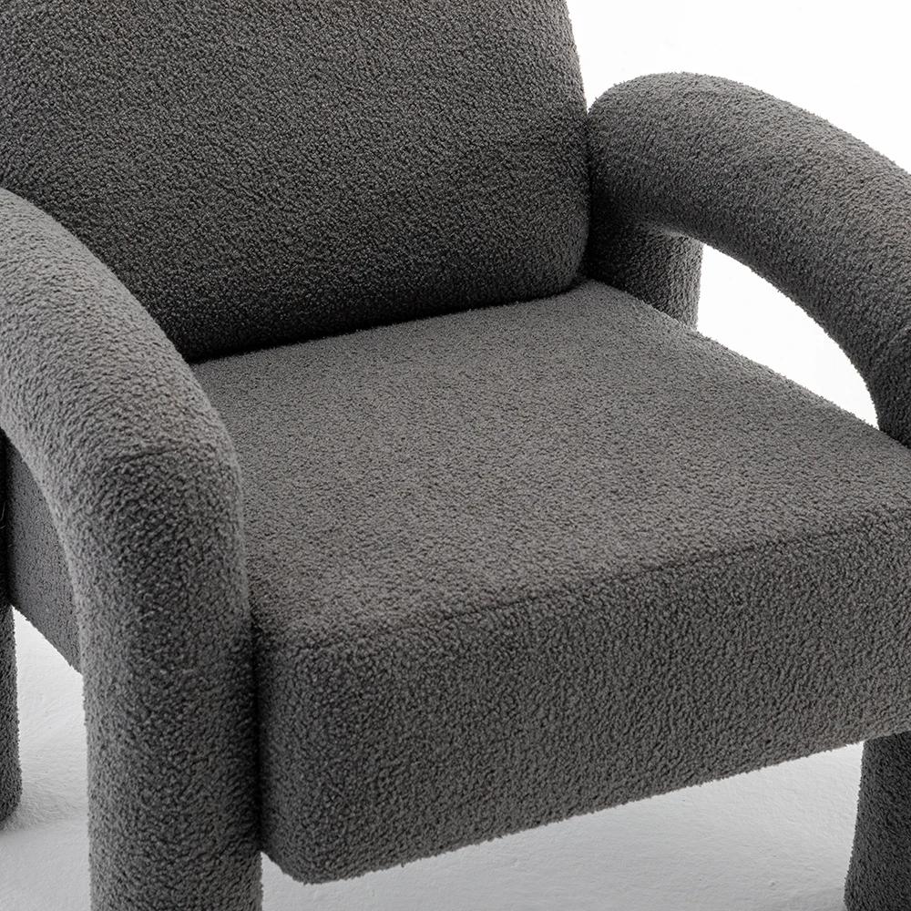 SEYNAR-Chaise sherpa moderne au design unique, chaises d'appoint à pied pour salon, pour adultes